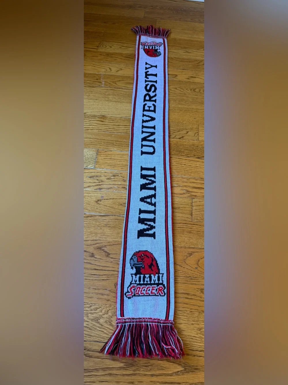 Vintage Miami University RedHawks Soccer 2002 MAC Champs Scarf Unisex